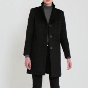 Lauren  For Ralph Lauren 3 Button Wool Blend Reefer Coat